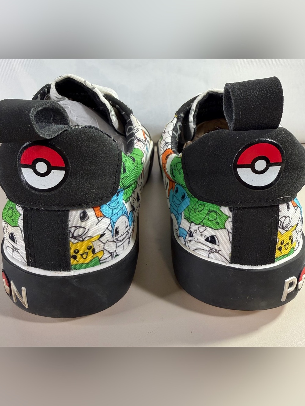 Pokemon Shoes Mens 8.5 Ground Up Low Top Sneakers Canvas Pikachu & Friends - Picture 4 of 8